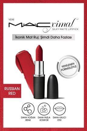 M·a·cxımal Silky Matte Lipstick Nemlendirme Etkili Yoğun Renk Sağlayan Ruj - Russian Red