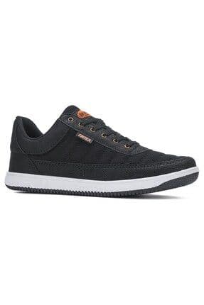 Günlük Erkek Siyah Beyaz Sneaker Bağcıklı Rahat Fileli Hava Alabilen Yürüyüş Spor Ayakkabısı 013