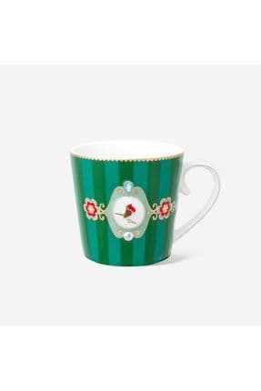 Love Birds Yeşil Porselen Kupa 250 ml