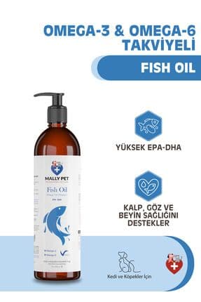 Kedi Ve Köpekler Için Omega 3 Ve Omega 6 Takviyeli Balık Yağı Fish Oil 200 ml