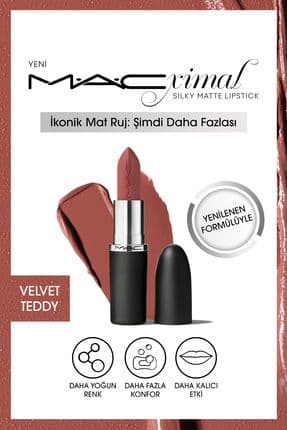 M·A·CXIMAL Silky Matte Lipstick Nemlendirme Etkili Yoğun Renk Sağlayan Ruj - Velvet Teddy