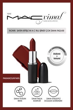 Macximal Sleek Satin Lipstick Ikonik Saten Bitişli Ruj-paramount 3.5gm