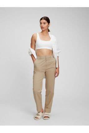 Kadın Bej Straight Up Washwell™ Khaki Pantolon