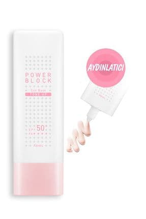 Ton Eşitleyici Aydınlatıcı Güneş Kremi 50ml A'PIEU Power Block Tone Up Base Pink SPF50+/PA++++