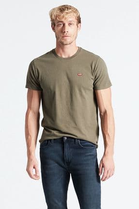 Erkek Haki Bisiklet Yaka Tshirt 56605-0110