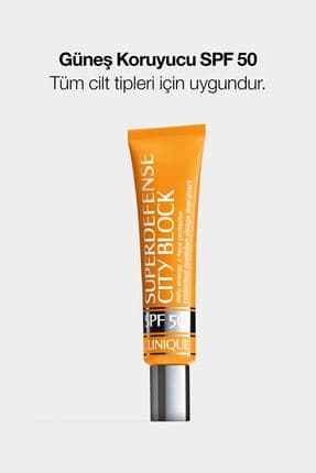 Superdefense™ City Block SPF 50 Günlük Güneş Koruyucu Krem 40ml	 | UVA/UVB koruma, Tere Dayanıklı
