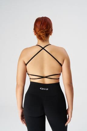 Attractive Collection Kadın Siyah Seamless / Dikişsiz Ayarlanılabilir İpli Bra / Spor Sütyeni