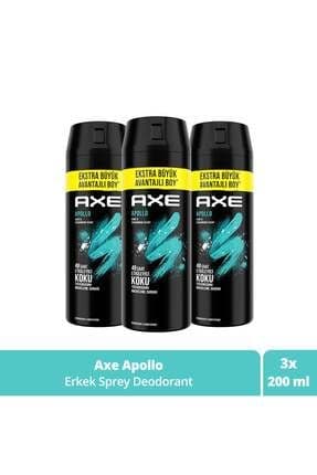 Erkek Sprey Deodorant Apollo 48 Saat Etkileyici Koku 200 ml X3