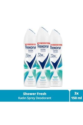 Kadın Sprey Deodorant Shower Fresh 72 Saat Kesintisiz Üstün Koruma 150 Mlx3