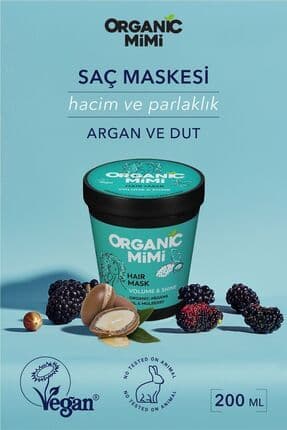 Saç Bakım Maskesi Nemlendirici Besleyici, Argan Yağı Ve Dut Özlü Hacim Ve Parlaklık, 200 ml