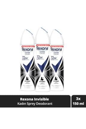 Kadın Sprey Deodorant Invisible 72 Saat Kesintisiz Koruma 150 ml X3