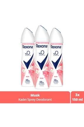 Kadın Sprey Deodorant Musk %0 Alüminyum 150 ml X3