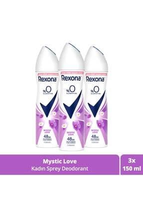 Kadın Sprey Deodorant Mystic Love %0 Alüminyum 150 ml X3
