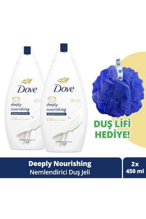 Nemlendirici Duş Jeli Deeply Nourishing 450ml X2 Duş Lifi Hediye