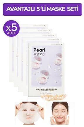 Avantajlı İnci Özlü Aydınlık Görünüm Sunan Yaprak Maske Seti (5ad) Airy Fit Sheet Mask Pearl