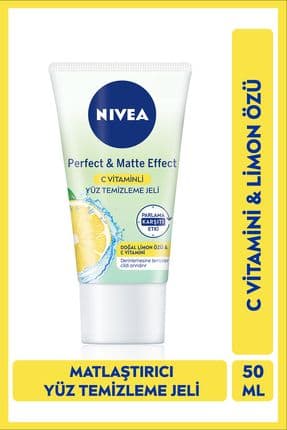 Yüz Temizleme Jeli Perfect & Matte 50ml, C Vitamini, Yağlı Cilt, Matlaştırıcı Etki, Parlama Kontrolü