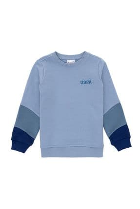 Erkek Çocuk Açık Mavi Bisiklet Yaka Sweatshirt 50293604-vr003