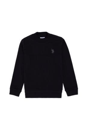 Erkek Çocuk Siyah Basic Bisiklet Yaka Sweatshirt 50297435-vr046