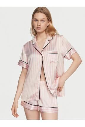 Saten Kısa Pijama Takımı
