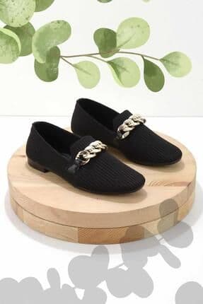 Siyah Triko Kadın Loafer Ayakkabı K01320301882