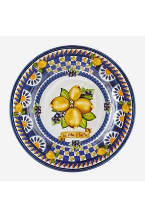 Capri Mavi Melamin Yemek Tabağı 28 Cm