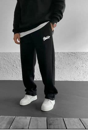 Stwd Baskılı 3 iplik Baggy Şardonlu Eşofman Altı