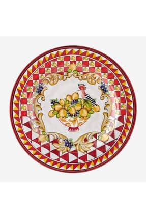Capri Kırmızı Melamin Yemek Tabağı 28 Cm