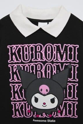 Kuromi Baskılı Sweatshirt Elbise