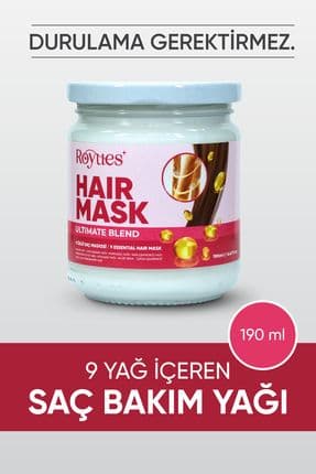 Saç Maskesi - 9 Özlü Saç Bakım Yağı- Yıpranmış Saç Besleyici Güçlendirici Saç Maskesi - Hair Mask