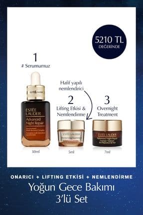 Yoğun Gece Bakımı 3’lü Set - Serum 30ml Supreme Soft Nemlendirici 5ml Overnight Treatment 7ml