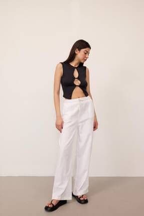 Belden Bağlamalı Wide Leg Pantolon PN5118-PNC