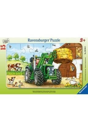 15 Parça Puzzle Tractor On Farm 060443