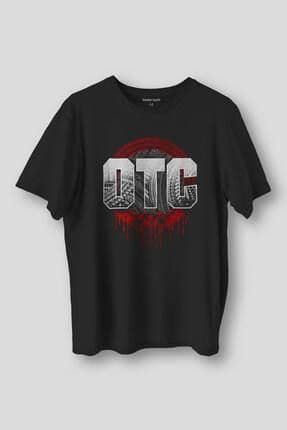 Siyah Erkek Tişört OTC Roman Reigns Wwe Dövüş Gym Fight Spor Baskılı Unisex T-shirt