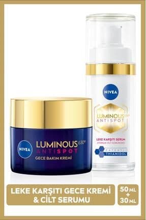 Luminous630 Thiamidol Etkili Leke Karşıtı Cilt Serumu 30ml Ve Gece Yüz Kremi 50ml, Hyaluronik Asit