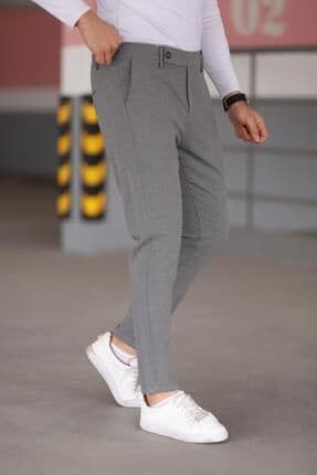 Erkek Kaliteli Esnek Likralı Bilek Boy Rahat Kesim Slim Fit Kumaş Pantolon
