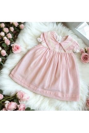 Pembe Bebek ve Çocuk Elbisesi|Pembe Bayram Elbisesi| Pembe Doğum Günü elbisesi