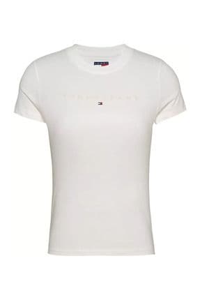 Kadın Tjw Tonal Linear T-Shirt - Ekru