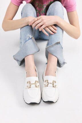 Beyaz Kadın Loafer