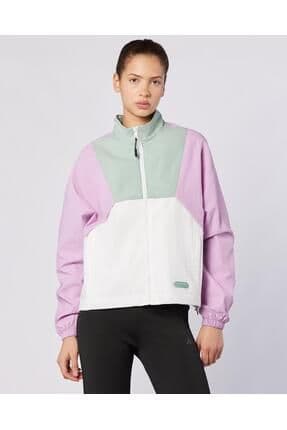 Andyse Kadın Pembe-Beyaz Comfort Fit Yağmurluk