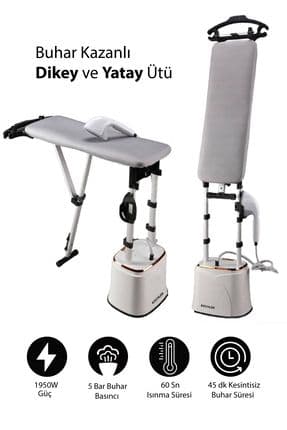 Buhar Kazanlı 2 Fonksiyonlu Dikey ve Yatay Ütü