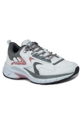 30866 Gri - Bordo Kadın Sneaker Günlük Spor Ayakkabı