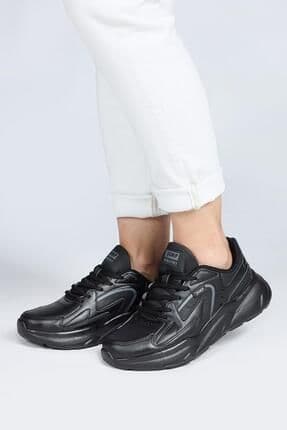 27709 Siyah Kadın Sneaker Günlük Spor Ayakkabı