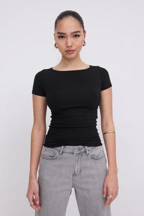 Kısa Kollu Modal T-shirt P4298-W8