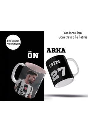 Siyah Beyaz Rafa Silva Tasarımlı Kişiye Özel Hediyelik Porselen Kupa Bardak