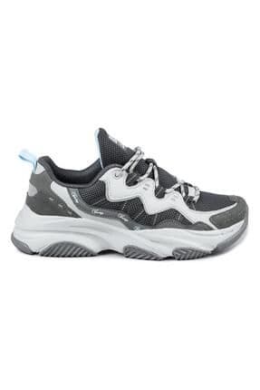 30867 Beyaz - Gri Sneaker Kadın Spor Ayakkabı