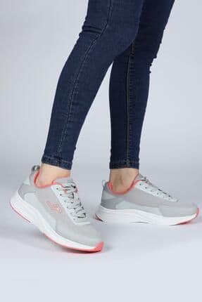 28086 Gri - Somon Pembe Kadın Sneaker Günlük Spor Ayakkabı
