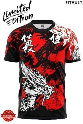 Ejderha Desen Antrenman Spor Forma Compression Nefes Alan Tişört Yüksek Kalite Mma Venum Gym Ufc