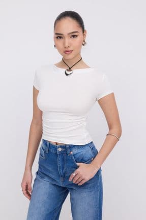 Yanları Büzgülü T-shirt P161-X1