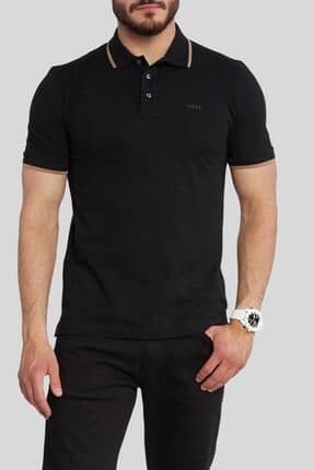 Boss Regular Fit Polo Yaka Erkek T-Shirt Siyah