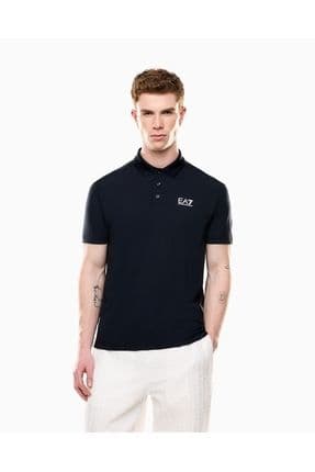 Erkek Kısa Kollu Polo Yaka Düğme Kapamalı Lacivert Polo Yaka T-Shirt 7M000180 AF13530-UB102